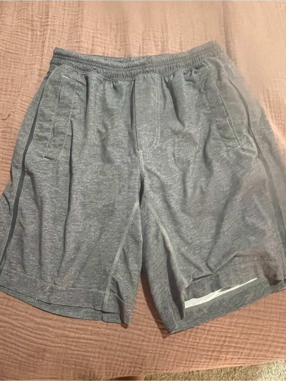 Lululemon Mens Athletic Grey Performance Shorts. Medium in size